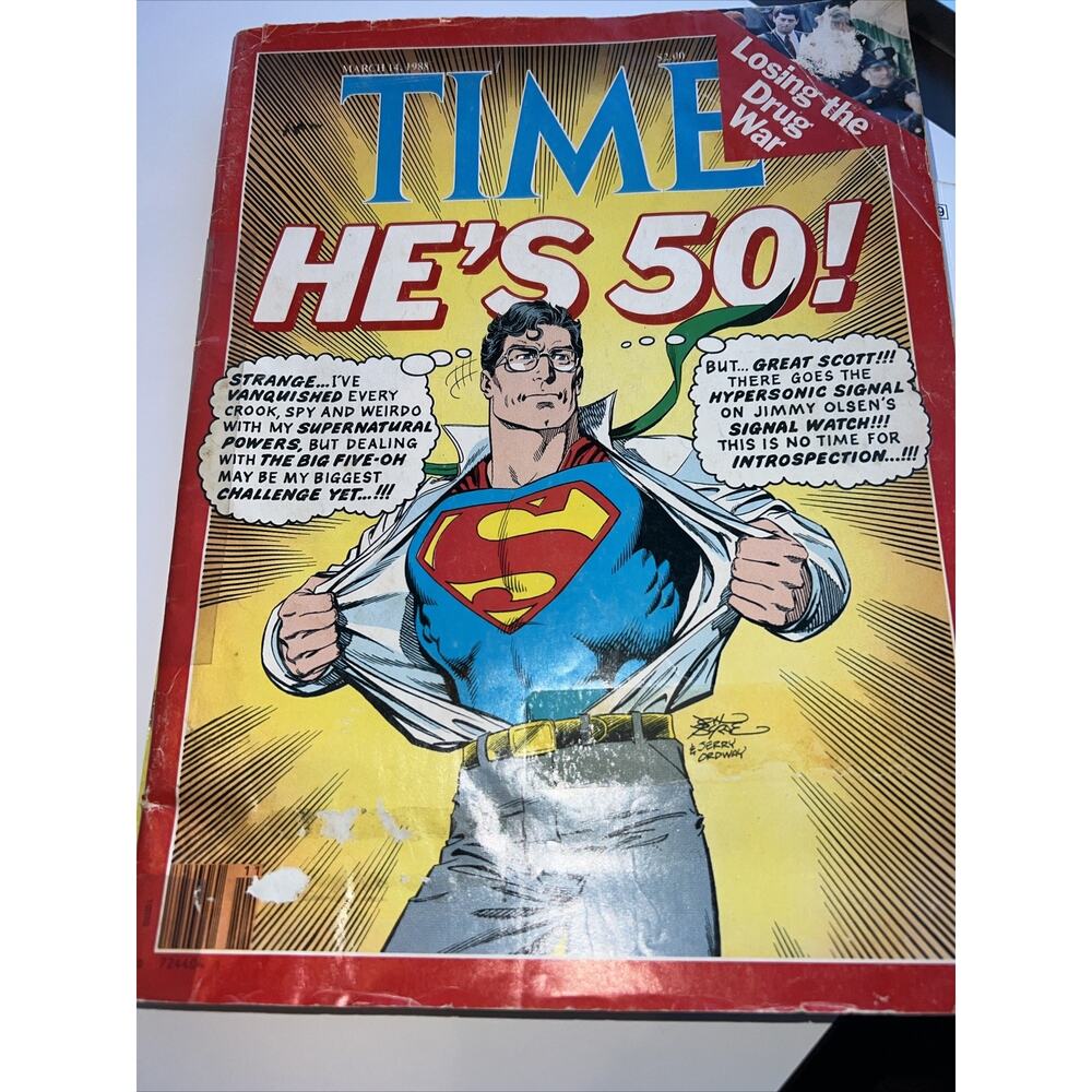 Time Magazine March 14 1988 - Superman Turns 50 -